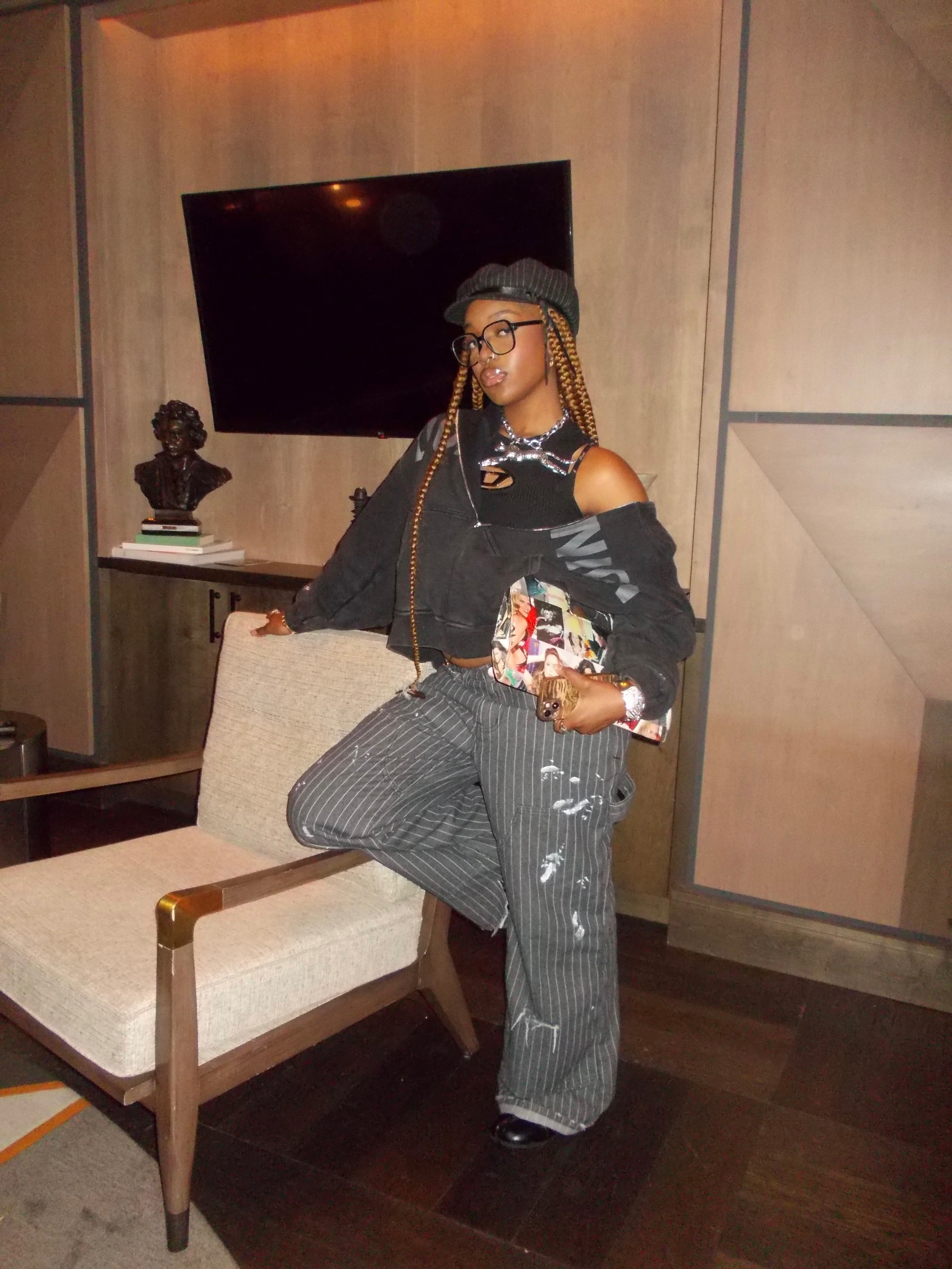 Licorice Pinstripe pants